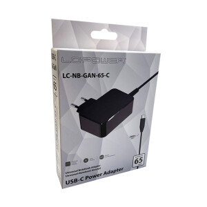 LC-Power LC-NB-GAN-65-C, GaN USB-C Notebook-Netzteil, 65W