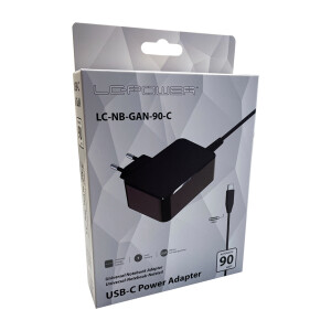 LC-Power LC-NB-GAN-90-C, GaN USB-C notebook power supply, 90W