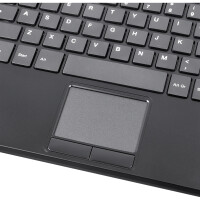 Perixx PERIBOARD-534 H DE, wired USB keyboard - with touchpad and 2x hubs