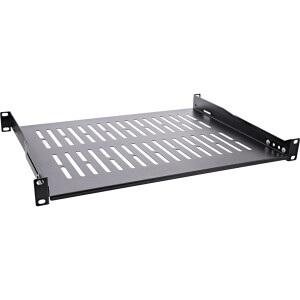 InLine® 19" shelf, 350mm, 50kg, 1U, RAL 9005 black