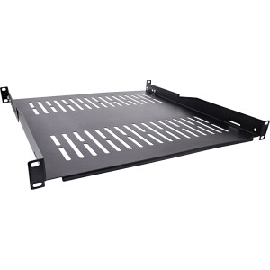 InLine® 19" shelf, 450mm, 50kg, 1U, RAL 9005 black