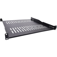 InLine® 19" shelf, 450mm, 50kg, 1U, RAL 9005 black