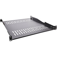 InLine® 19" shelf, 550mm, 50kg, 1U, RAL 9005 black