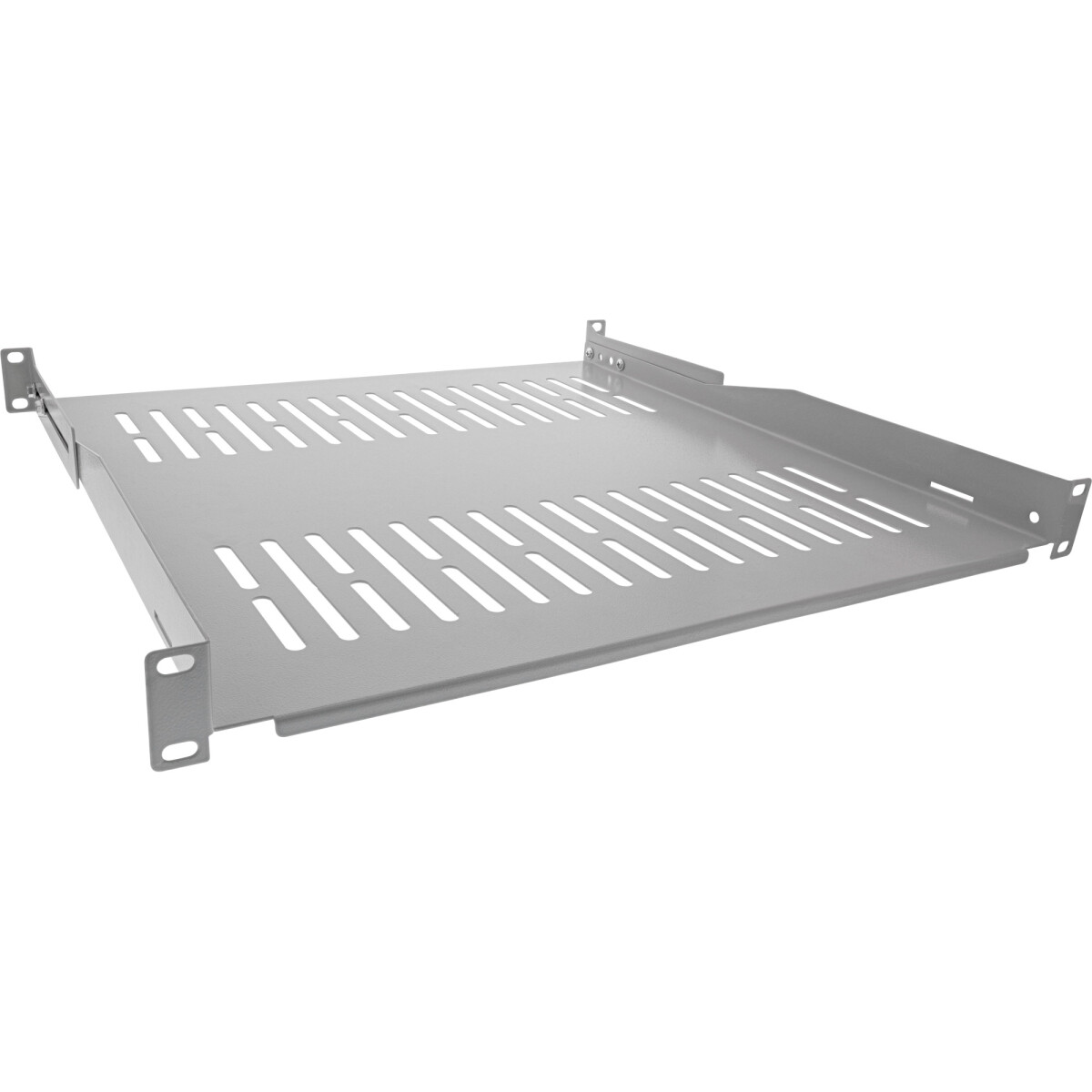 InLine® 19" shelf, 450mm, 50kg, 1U, RAL 7035 grey