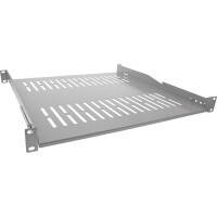 InLine® 19" shelf, 450mm, 50kg, 1U, RAL 7035 grey