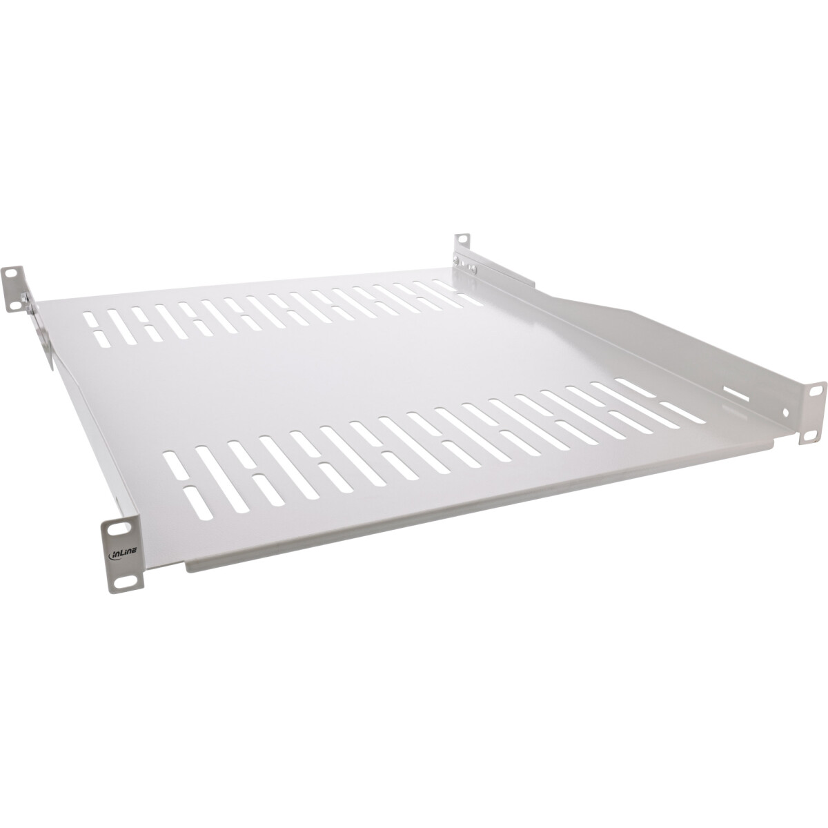 InLine® 19" shelf, 550mm, 50kg, 1U, RAL 7035 grey