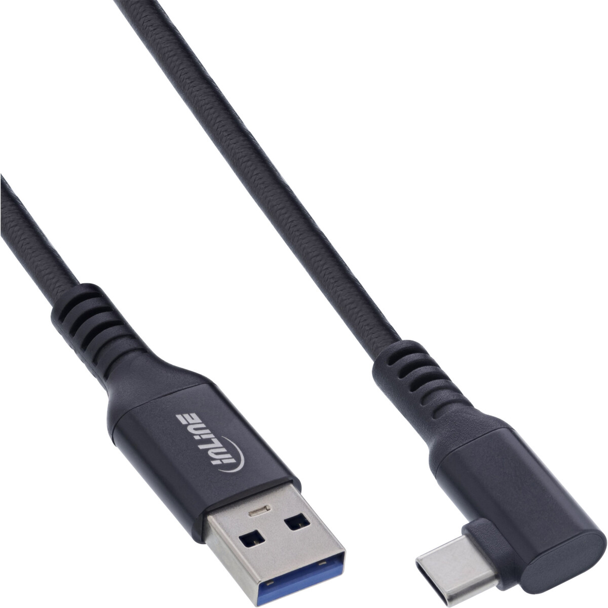 InLine® USB 3.2 Gen.1 cable, USB-C plug angled -...