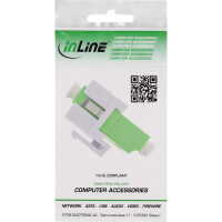 InLine® LWL Keystone Snap-in Kupplung weiß, Duplex LC/LC, single, grün, Keramik