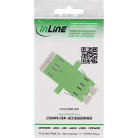 InLine® LWL Kupplung, Duplex LC/LC, singlemode, grün, Keramik-Hülse, zum Einbau