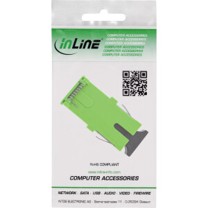 InLine® LWL-Kupplung, Simplex SC/SC, SM, Keramik-Hülse, mit Shutter, grün