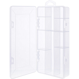 InLine® Small Components Box 10 shelfs 206x107x33mm, transparent