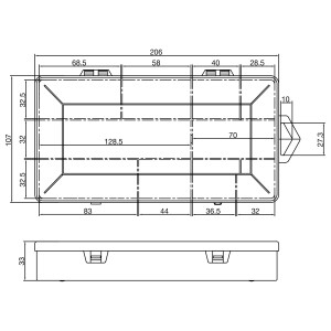 InLine® Small Components Box 10 shelfs 206x107x33mm, transparent