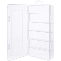 InLine® Small Components Box, 6 compartments, 206x107x33mm, transparent