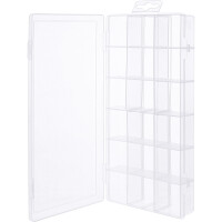 InLine® Small Components Box, 18 compartments, 207x110x27mm, transparent