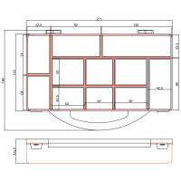 InLine® Kleinteilebox, 11 Fächer, Abmessungen: 271x186x40mm, orange