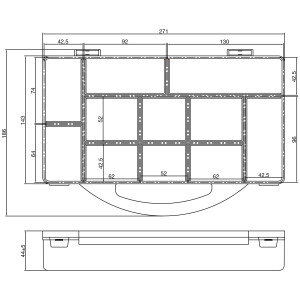 InLine® Kleinteilebox, 11 Fächer, Abmessungen: 271x186x40mm, transparent