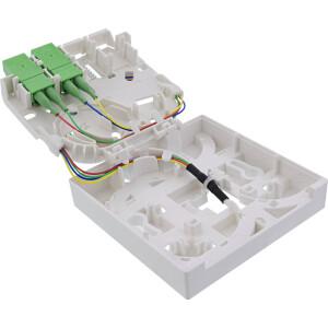 InLine® FTTH connection box pre-assembled 4x LC/APC 9/125µm 20m