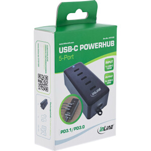 InLine®  5-Port USB-C PowerHub, Ladegerät-Erweiterung, max. 100W