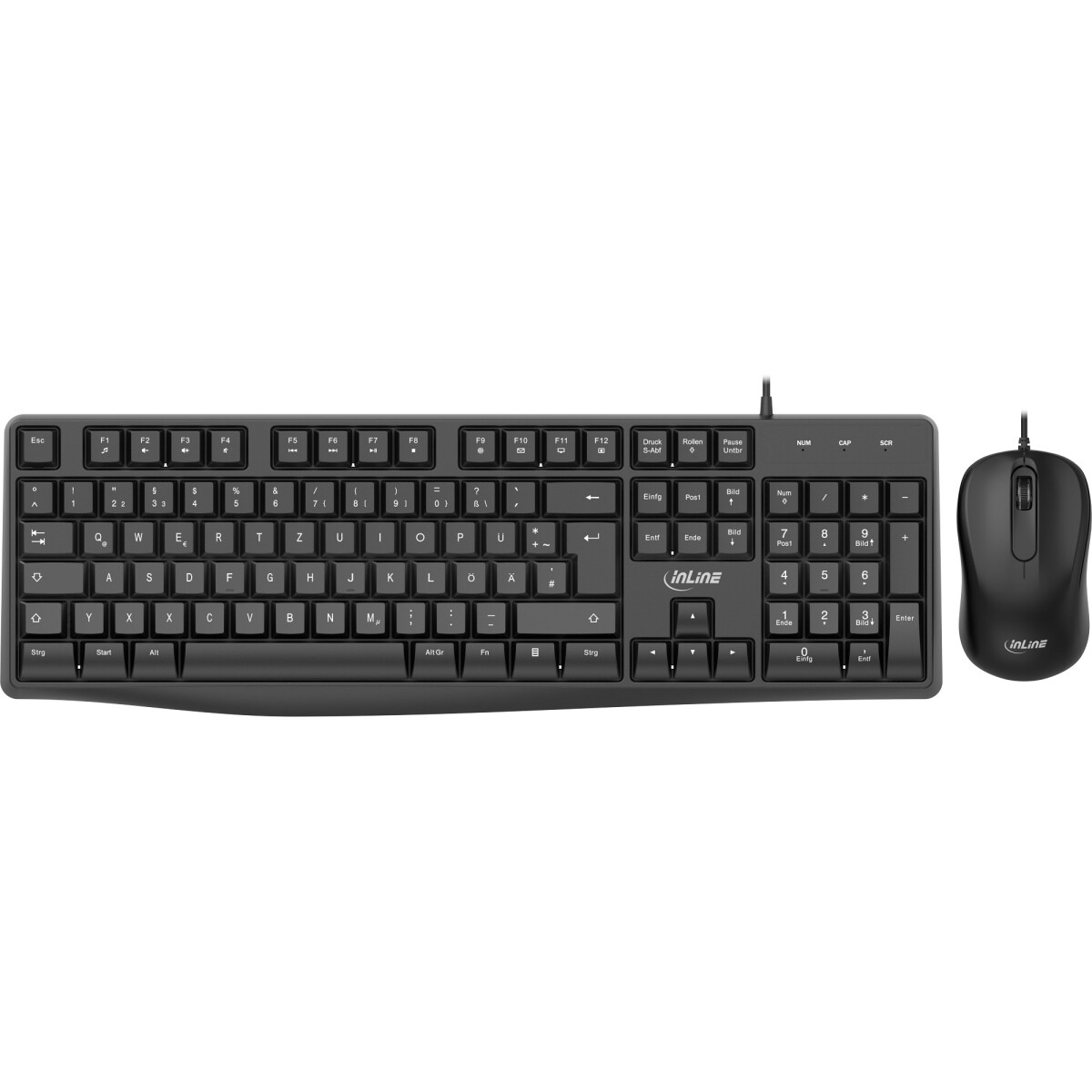 InLine® Basic Desktop II, Tastatur-Maus Set,...