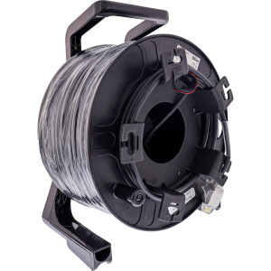 InLine® Network cable reel IP67 Outdoor PUR Harting, Cat.6A S/FTP, 90m