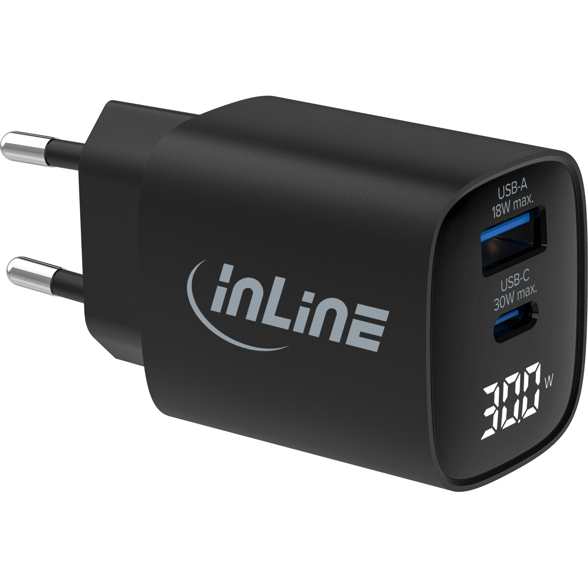 InLine® USB PD power supply, GaN charger, 2-port,...