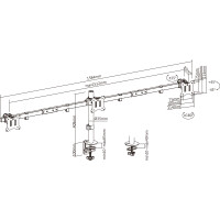 InLine® Tischhalterung, für 3x LCD-/LED-Display bis 81cm (32"), max. 7kg