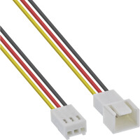 InLine® Lüfterkabel Verlängerung, 3pol Molex Stecker / Buchse, 1m