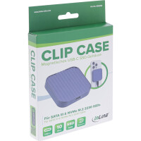 InLine® Clip Case - Magnetisches USB-C Gehäuse für SATA III & NVMe M.2 SSDs