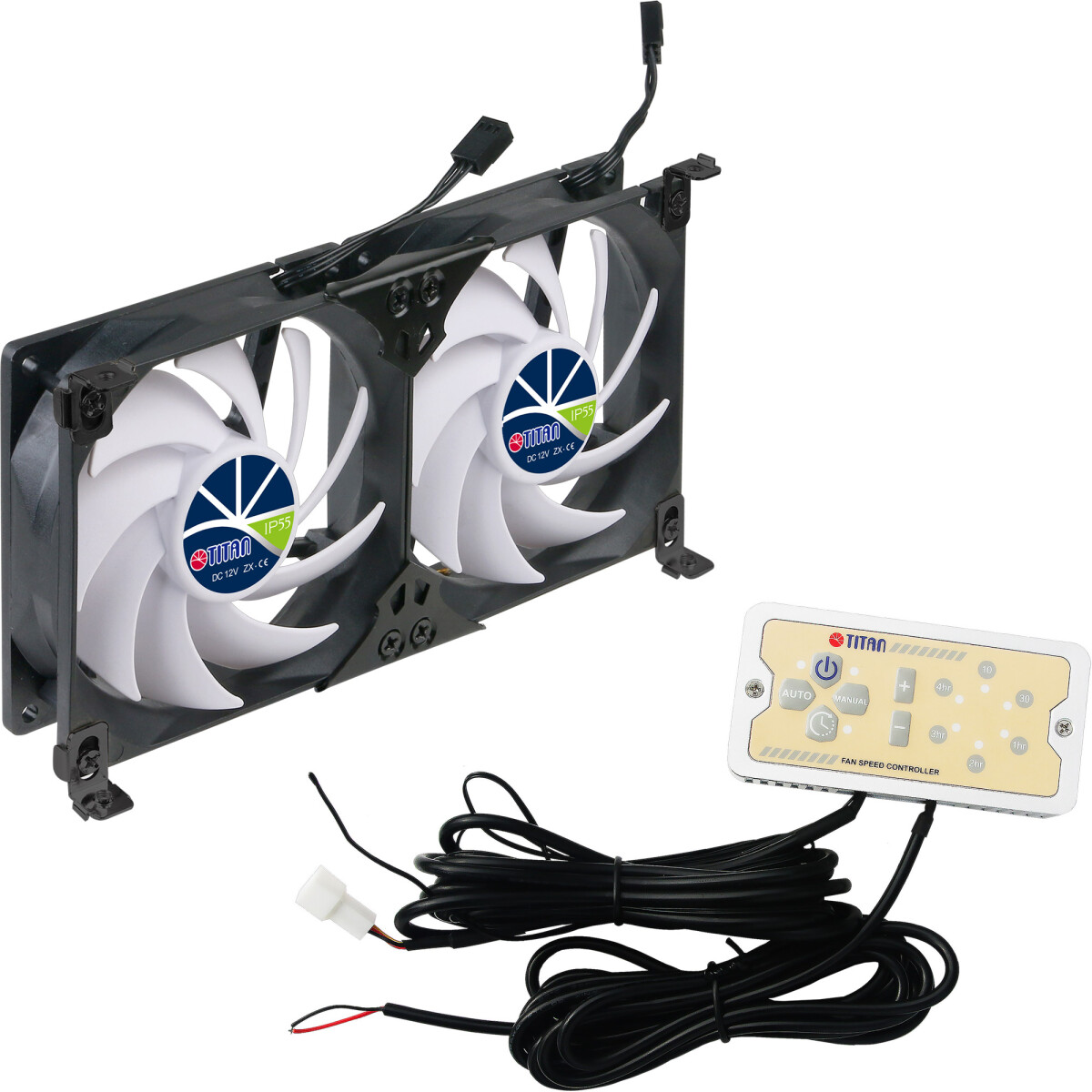 Titan TTC-SC22(A)/V2+ double refrigerator fan 92x25mm...