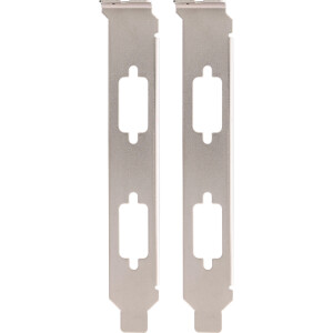 InLine® slot plate, for mounting 2x 9-pin Sub-D connectors M or F, 2-pack