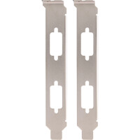 InLine® slot plate, for mounting 2x 9-pin Sub-D connectors M or F, 2-pack