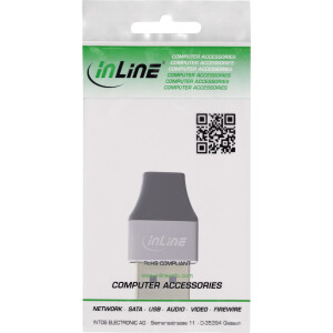 InLine® DisplayPort 1.4 adapter, DP male / Mini DP female, 8K UHD