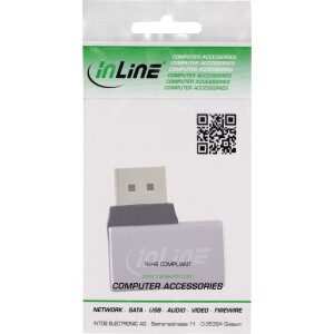 InLine® DisplayPort 1.4 adapter, DisplayPort male / female, 90° right, 8K UHD