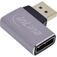 InLine® DisplayPort 1.4 adapter, DisplayPort male / female, 90° right, 8K UHD