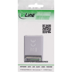 InLine® DisplayPort 1.4 adapter, DisplayPort male/female, 90° downwards, 8K UHD