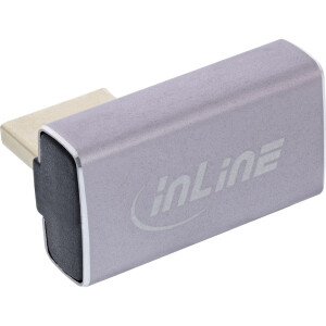 InLine® DisplayPort 1.4 adapter, male / female, 90° vertical right, 8K UHD