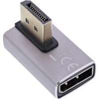 InLine® DisplayPort 1.4 adapter, male / female, 90° vertical right, 8K UHD