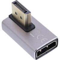 InLine® DisplayPort 1.4 adapter, male / female, 90° vertical left, 8K UHD